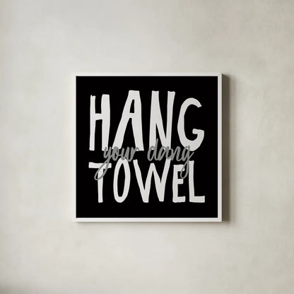 Bathroom Advice II BW by Wild Apple Portfolio. Shown in a crisp white glass frame for a clean and minimalist style. Available as an archival giclee rolled canvas, fine art paper, or poster print. SKU 84766a.