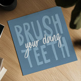 Bathroom Advice IV by Wild Apple Portfolio. Shown as a detailed flat fine art print, highlighting archival giclee quality. Available as an archival giclee rolled canvas, fine art paper, or poster print. SKU 62977a.