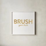 Bathroom Etiquette I by Wild Apple Portfolio. Shown in a crisp white glass frame for a clean and minimalist style. Available as an archival giclee rolled canvas, fine art paper, or poster print. SKU 30860a.
