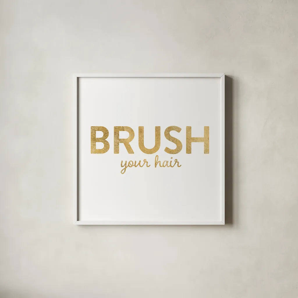 Bathroom Etiquette I by Wild Apple Portfolio. Shown in a crisp white glass frame for a clean and minimalist style. Available as an archival giclee rolled canvas, fine art paper, or poster print. SKU 30860a.