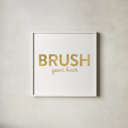 Bathroom Etiquette I by Wild Apple Portfolio. Shown in a crisp white glass frame for a clean and minimalist style. Available as an archival giclee rolled canvas, fine art paper, or poster print. SKU 30860a.