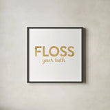 Bathroom Etiquette III by Wild Apple Portfolio. Shown in a sleek black glass frame for a contemporary gallery look. Available as an archival giclee rolled canvas, fine art paper, or poster print. SKU 30862a.
