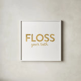 Bathroom Etiquette III by Wild Apple Portfolio. Shown in a crisp white glass frame for a clean and minimalist style. Available as an archival giclee rolled canvas, fine art paper, or poster print. SKU 30862a.