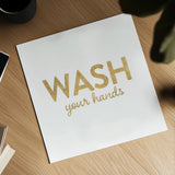 Bathroom Etiquette IV by Wild Apple Portfolio. Shown as a detailed flat fine art print, highlighting archival giclee quality. Available as an archival giclee rolled canvas, fine art paper, or poster print. SKU 30863a.