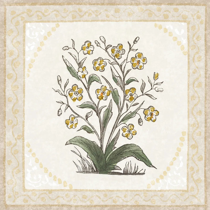 Batik Flowers I by Wild Apple Portfolio. SKU 75168a. Archival Giclee Fine art print for wall decor.