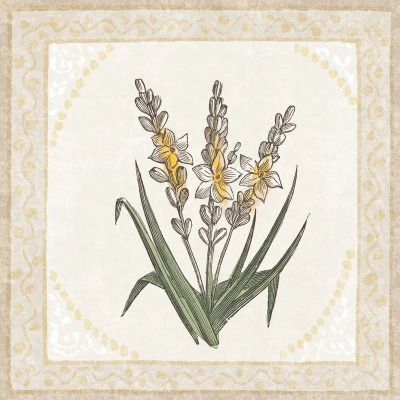 Batik Flowers II by Wild Apple Portfolio. SKU 75169a. Archival Giclee Fine art print for wall decor.