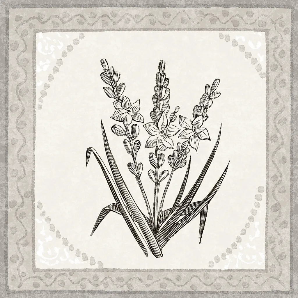 Batik Flowers II v2 by Wild Apple Portfolio. SKU 96035a. Archival Giclee Fine art print for wall decor.