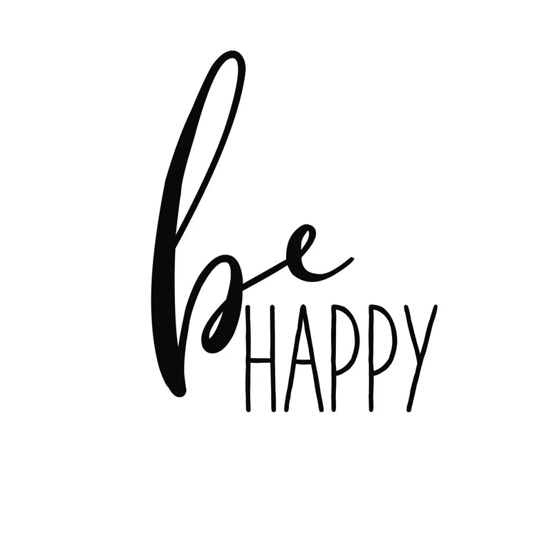 Be Happy by Wild Apple Portfolio. SKU 59253a. Archival Giclee Fine art print for wall decor.