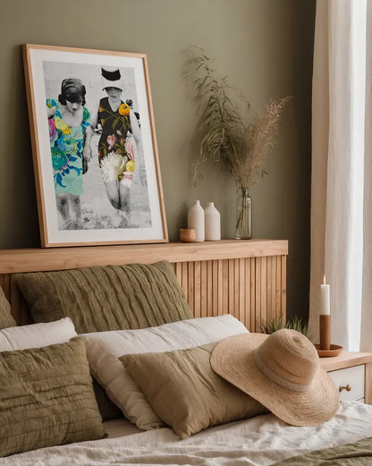 Beach Party by Wild Apple Portfolio. shown as a paper print in a natural frame. Available as a archival giclee rolled canvas, fine art paper, or poster print. SKU 48087h.