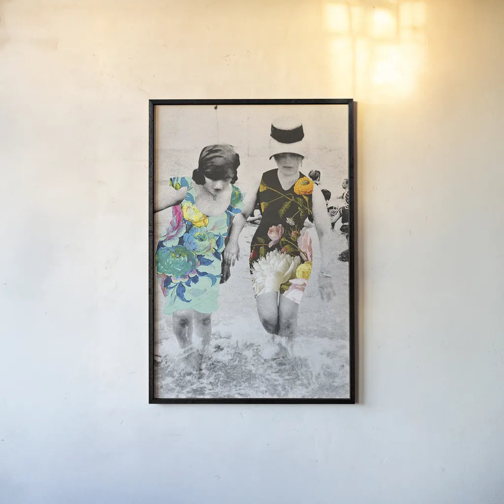 Beach Party by Wild Apple Portfolio. shown as a paper print in a black flame. Available as a archival giclee rolled canvas, fine art paper, or poster print. SKU 48087h.