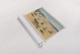 Beach Postcard I Plain Border by Wild Apple Portfolio. shown as a rolled paper print. Available as archival giclee rolled canvas, fine art paper, or poster print. SKU 57822i.