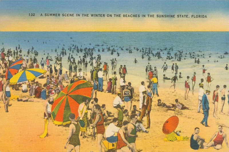 Beach Postcard IV by Wild Apple Portfolio. SKU 57446i. Archival Giclee Fine art print for wall decor.