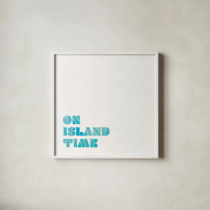 Beach Sayings III by Wild Apple Portfolio. Shown in a crisp white glass frame for a clean and minimalist style. Available as an archival giclee rolled canvas, fine art paper, or poster print. SKU 72466a.