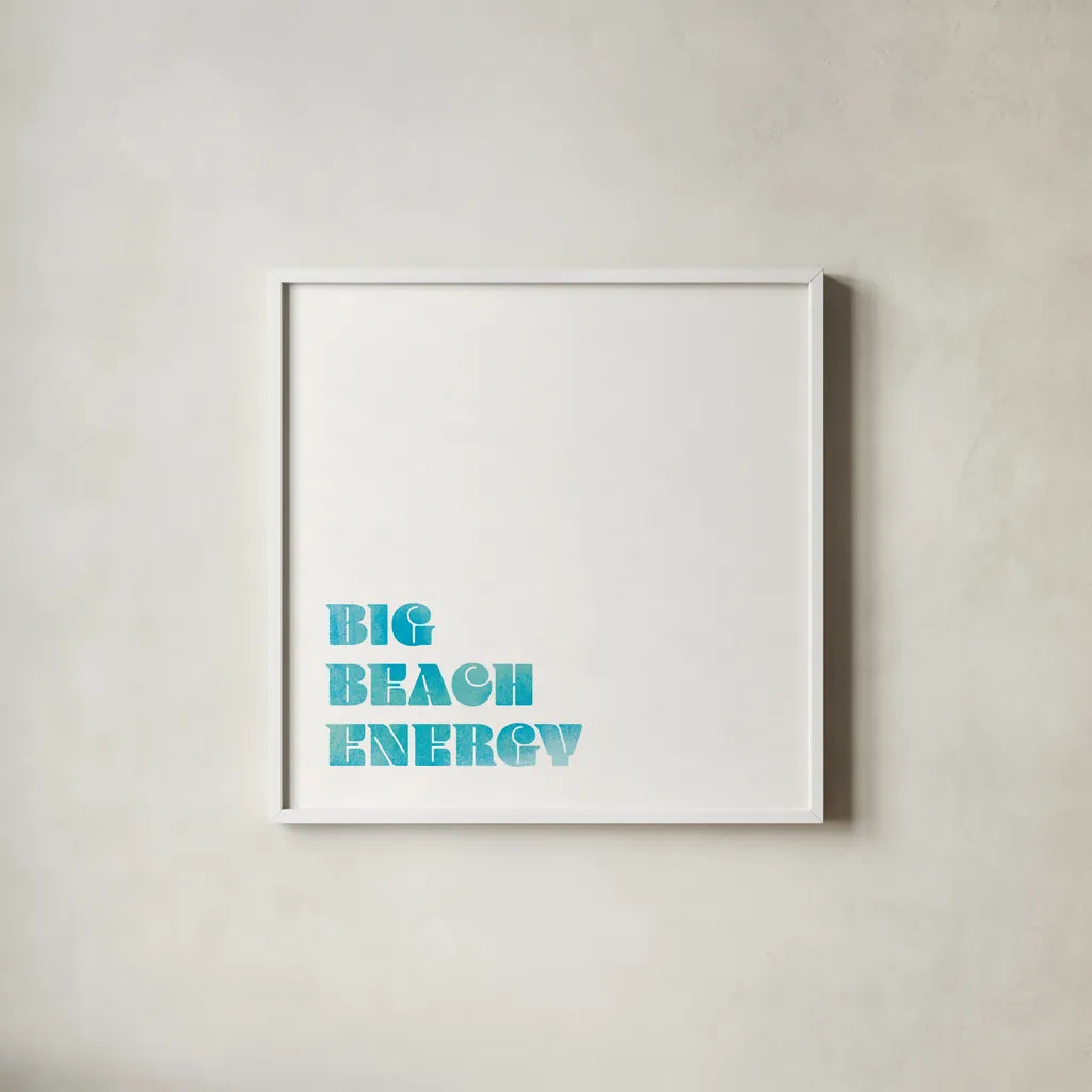 Beach Sayings IV by Wild Apple Portfolio. Shown in a crisp white glass frame for a clean and minimalist style. Available as an archival giclee rolled canvas, fine art paper, or poster print. SKU 72467a.