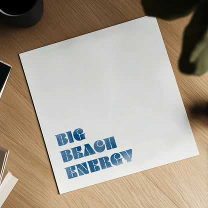 Beach Sayings IV Dark Blue by Wild Apple Portfolio. Shown as a detailed flat fine art print, highlighting archival giclee quality. Available as an archival giclee rolled canvas, fine art paper, or poster print. SKU 89041a.