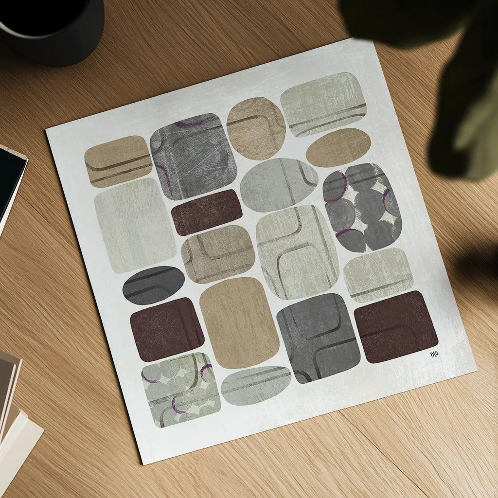 Beans I Neutral by Wild Apple Portfolio. Shown as a detailed flat fine art print, highlighting archival giclee quality. Available as an archival giclee rolled canvas, fine art paper, or poster print. SKU 18209a.