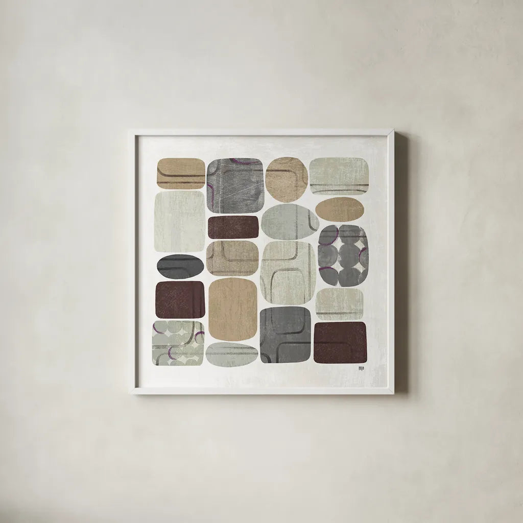 Beans I Neutral by Wild Apple Portfolio. Shown in a crisp white glass frame for a clean and minimalist style. Available as an archival giclee rolled canvas, fine art paper, or poster print. SKU 18209a.