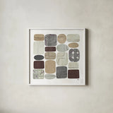 Beans I Neutral by Wild Apple Portfolio. Shown in a crisp white glass frame for a clean and minimalist style. Available as an archival giclee rolled canvas, fine art paper, or poster print. SKU 18209a.