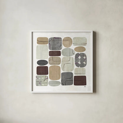 Beans I Neutral by Wild Apple Portfolio. Shown in a crisp white glass frame for a clean and minimalist style. Available as an archival giclee rolled canvas, fine art paper, or poster print. SKU 18209a.