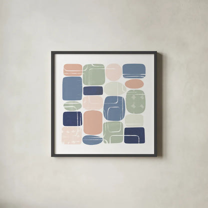 Beans I Pastel by Wild Apple Portfolio. Shown in a sleek black glass frame for a contemporary gallery look. Available as an archival giclee rolled canvas, fine art paper, or poster print. SKU 52085a.