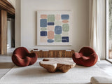 Beans I Pastel by Wild Apple Portfolio. Shown as extra-large giant wall art in a modern living room. Available as an archival giclee rolled canvas, fine art paper, or poster print. SKU 52085a.