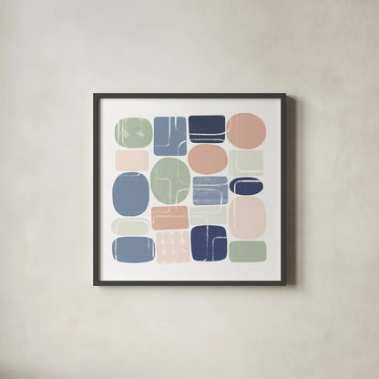 Beans II Pastel by Wild Apple Portfolio. Shown in a sleek black glass frame for a contemporary gallery look. Available as an archival giclee rolled canvas, fine art paper, or poster print. SKU 52086a.