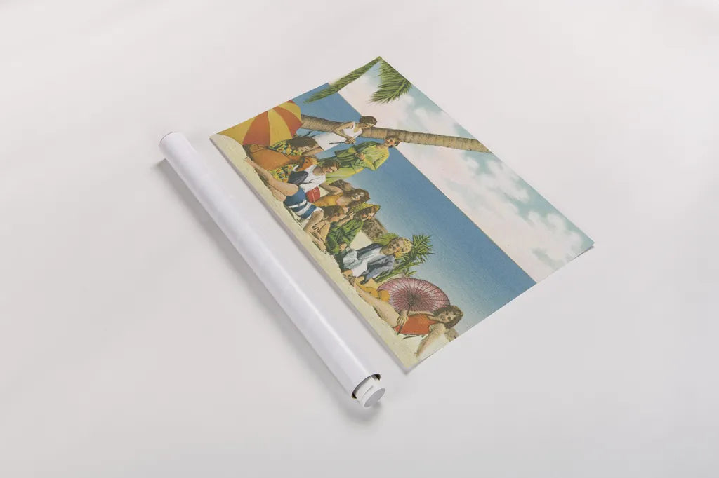 Beauty and the Beach Bright by Wild Apple Portfolio. shown as a rolled paper print. Available as archival giclee rolled canvas, fine art paper, or poster print. SKU 31556i.