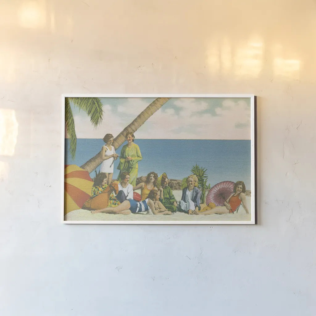 Beauty and the Beach Bright by Wild Apple Portfolio. shown as a paper print in a white frame. Available as a archival giclee rolled canvas, fine art paper, or poster print. SKU 31556i.