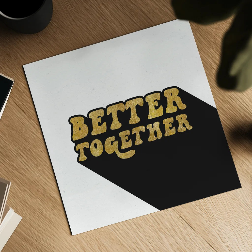 Better Together II BG by Wild Apple Portfolio. Shown as a detailed flat fine art print, highlighting archival giclee quality. Available as an archival giclee rolled canvas, fine art paper, or poster print. SKU 68995a.