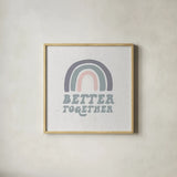 Better Together III by Wild Apple Portfolio. Shown in a natural wood glass frame for a timeless modern aesthetic. Available as an archival giclee rolled canvas, fine art paper, or poster print. SKU 64815a.