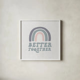 Better Together III by Wild Apple Portfolio. Shown in a crisp white glass frame for a clean and minimalist style. Available as an archival giclee rolled canvas, fine art paper, or poster print. SKU 64815a.