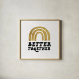 Better Together III BG by Wild Apple Portfolio. Shown in a natural wood glass frame for a timeless modern aesthetic. Available as an archival giclee rolled canvas, fine art paper, or poster print. SKU 68996a.