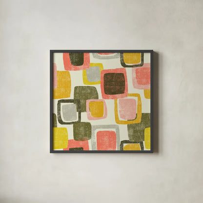 Blocks by Wild Apple Portfolio. Shown in a sleek black glass frame for a contemporary gallery look. Available as an archival giclee rolled canvas, fine art paper, or poster print. SKU 87003a.