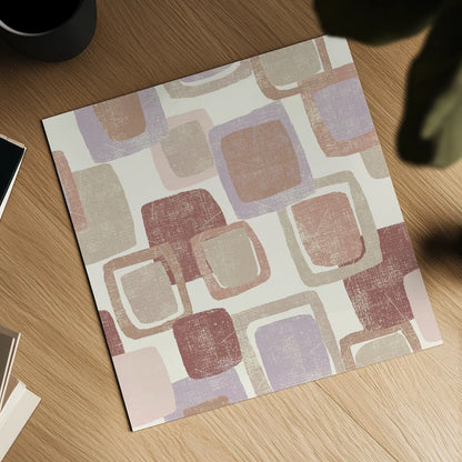 Blocks Blush by Wild Apple Portfolio. Shown as a detailed flat fine art print, highlighting archival giclee quality. Available as an archival giclee rolled canvas, fine art paper, or poster print. SKU 42734a.