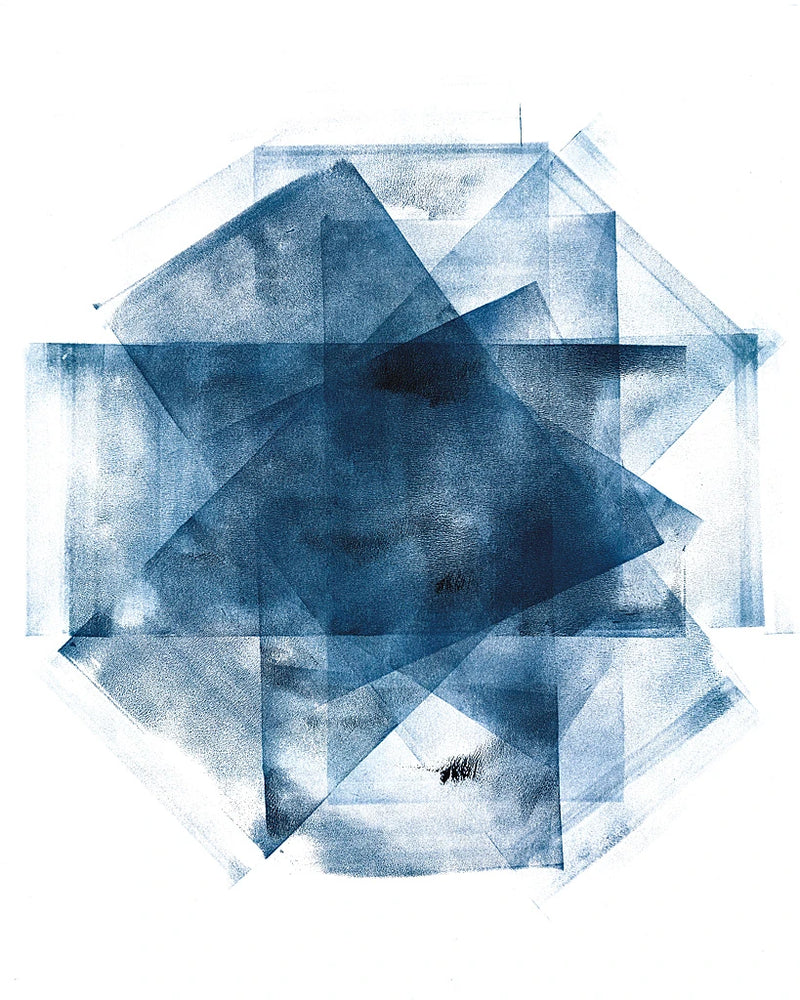 Blue Geometric Abstract II by Wild Apple Portfolio