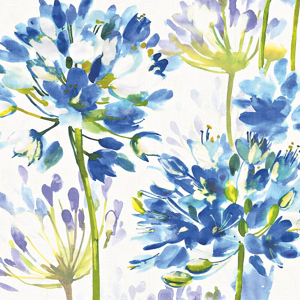 Blue Medley III by Wild Apple Portfolio. SKU 13258a. Archival Giclee Fine art print for wall decor.