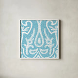 Boho Bright II by Wild Apple Portfolio. Shown in a crisp white glass frame for a clean and minimalist style. Available as an archival giclee rolled canvas, fine art paper, or poster print. SKU 45807a.