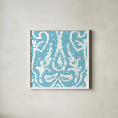 Boho Bright II by Wild Apple Portfolio. Shown in a crisp white glass frame for a clean and minimalist style. Available as an archival giclee rolled canvas, fine art paper, or poster print. SKU 45807a.