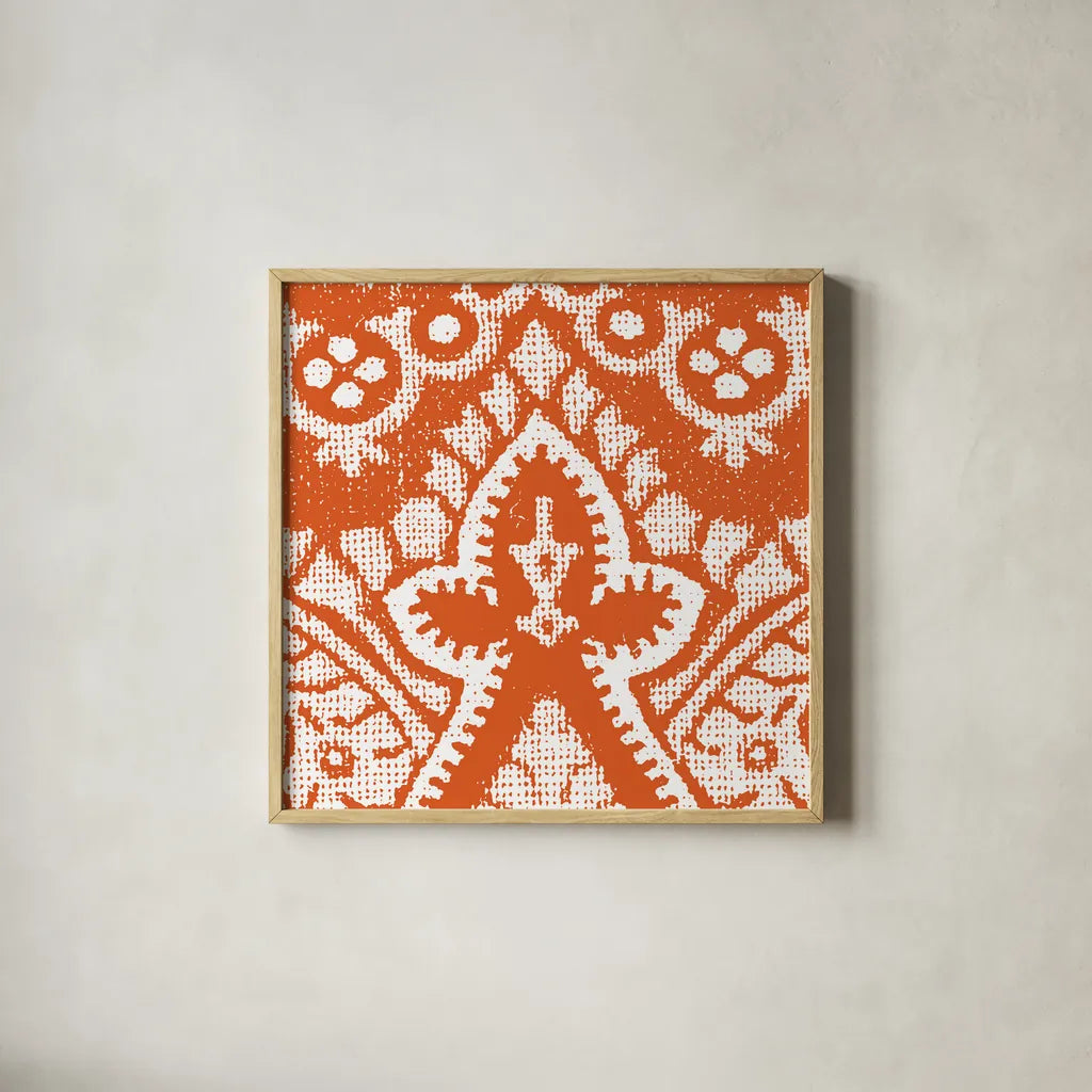 Boho Bright III by Wild Apple Portfolio. Shown in a natural wood glass frame for a timeless modern aesthetic. Available as an archival giclee rolled canvas, fine art paper, or poster print. SKU 45808a.