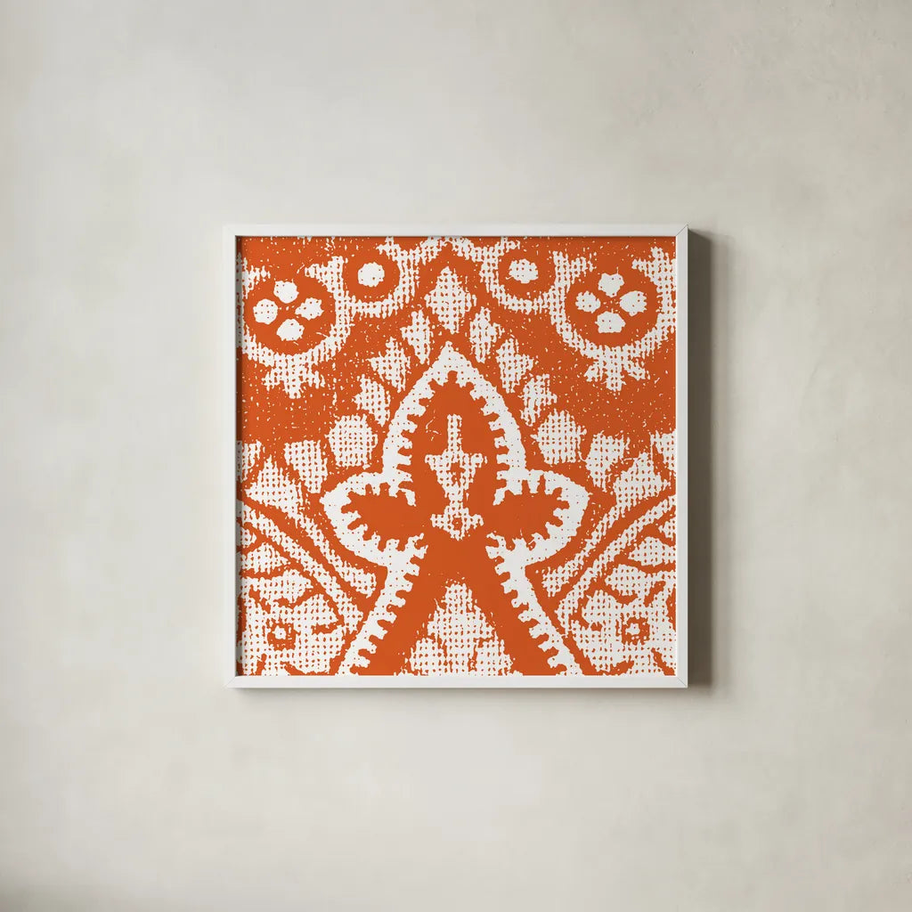 Boho Bright III by Wild Apple Portfolio. Shown in a crisp white glass frame for a clean and minimalist style. Available as an archival giclee rolled canvas, fine art paper, or poster print. SKU 45808a.