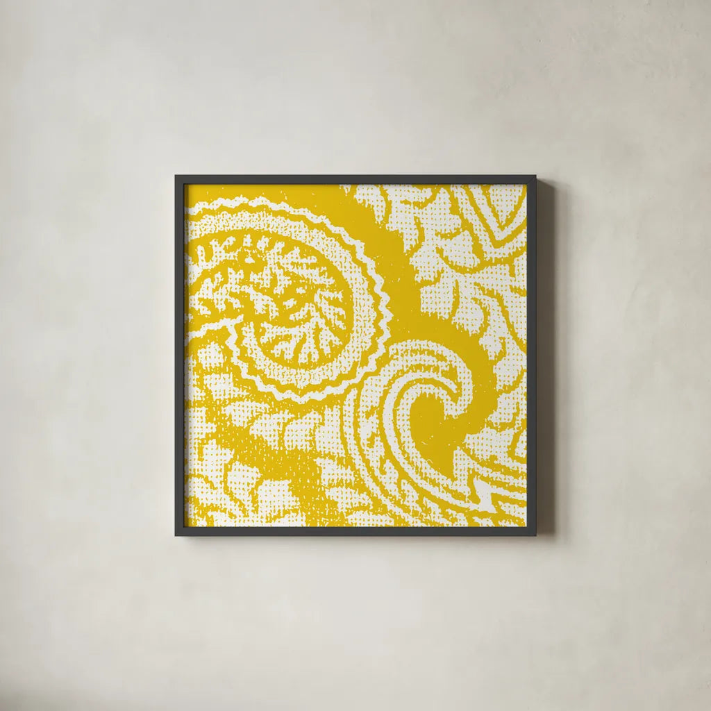 Boho Bright IV by Wild Apple Portfolio. Shown in a sleek black glass frame for a contemporary gallery look. Available as an archival giclee rolled canvas, fine art paper, or poster print. SKU 45809a.