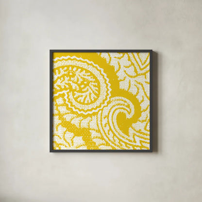 Boho Bright IV by Wild Apple Portfolio. Shown in a sleek black glass frame for a contemporary gallery look. Available as an archival giclee rolled canvas, fine art paper, or poster print. SKU 45809a.