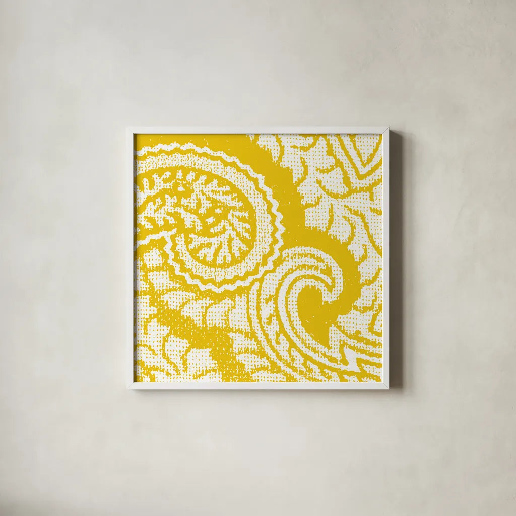 Boho Bright IV by Wild Apple Portfolio. Shown in a crisp white glass frame for a clean and minimalist style. Available as an archival giclee rolled canvas, fine art paper, or poster print. SKU 45809a.