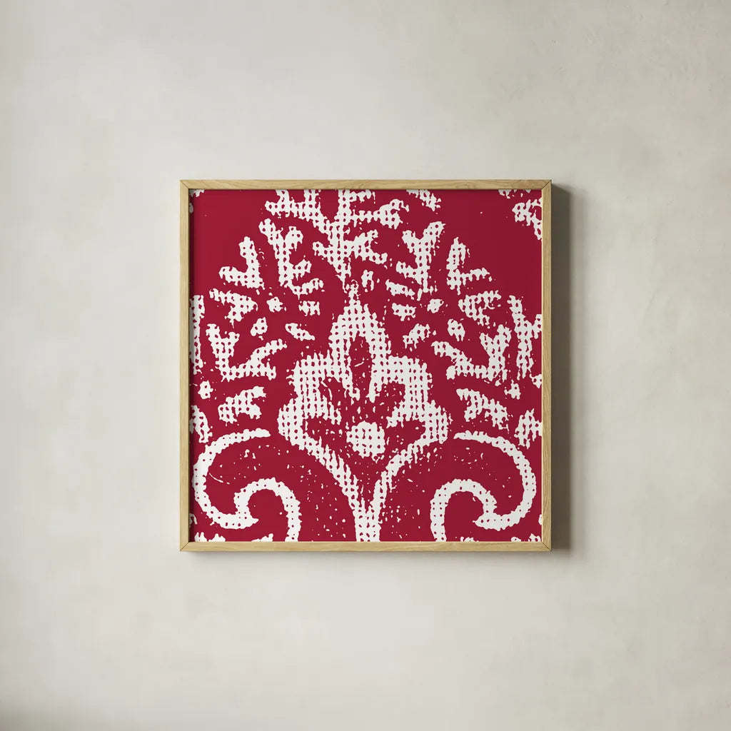 Boho Bright V by Wild Apple Portfolio. Shown in a natural wood glass frame for a timeless modern aesthetic. Available as an archival giclee rolled canvas, fine art paper, or poster print. SKU 45810a.