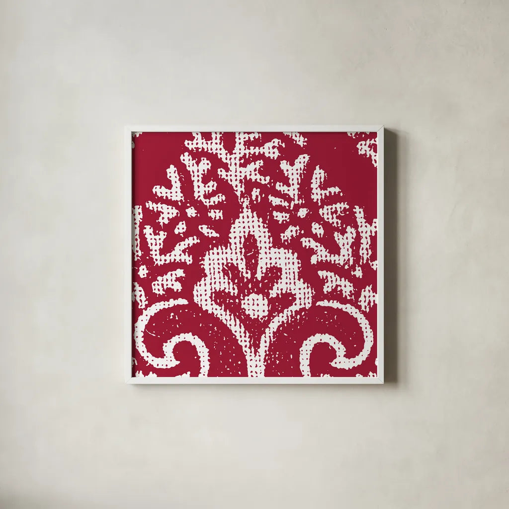 Boho Bright V by Wild Apple Portfolio. Shown in a crisp white glass frame for a clean and minimalist style. Available as an archival giclee rolled canvas, fine art paper, or poster print. SKU 45810a.