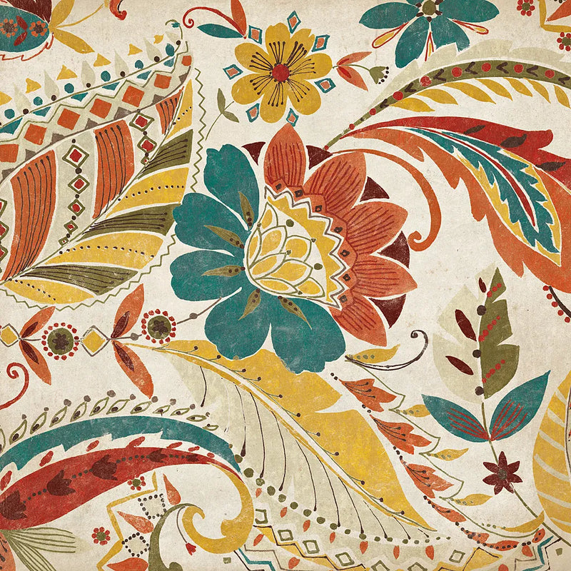 Boho Paisley Spice I by Wild Apple Portfolio. SKU 21655a. Archival Giclee Fine art print for wall decor.