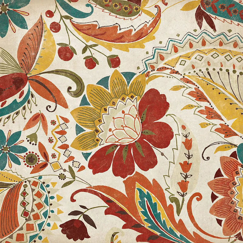 Boho Paisley Spice II by Wild Apple Portfolio. SKU 21656a. Archival Giclee Fine art print for wall decor.