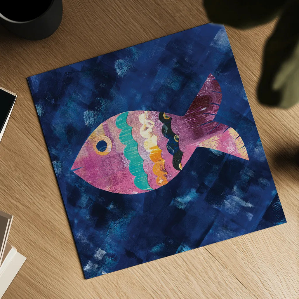 Boho Reef III by Wild Apple Portfolio. Shown as a detailed flat fine art print, highlighting archival giclee quality. Available as an archival giclee rolled canvas, fine art paper, or poster print. SKU 27372a.