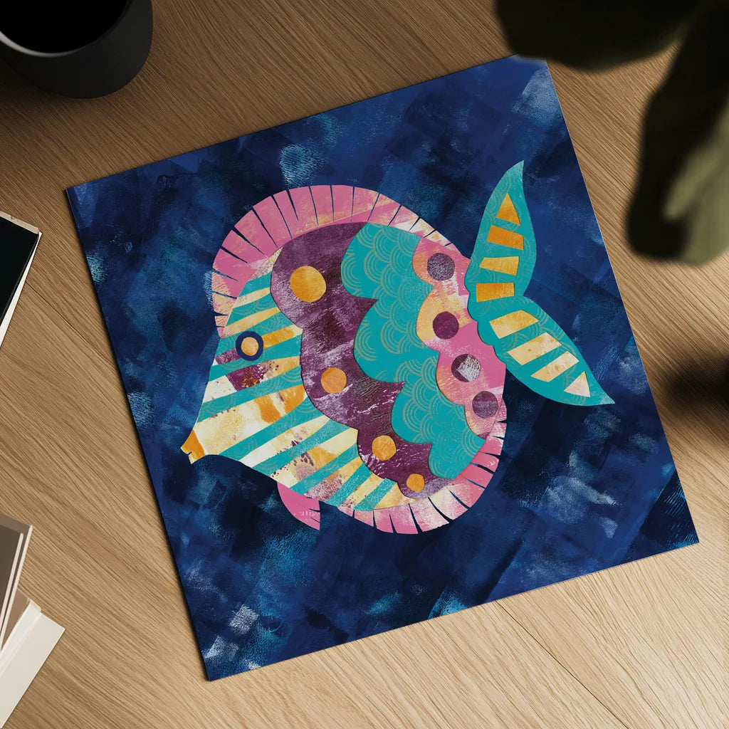 Boho Reef IV by Wild Apple Portfolio. Shown as a detailed flat fine art print, highlighting archival giclee quality. Available as an archival giclee rolled canvas, fine art paper, or poster print. SKU 27373a.