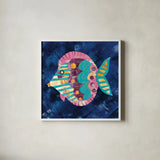 Boho Reef IV by Wild Apple Portfolio. Shown in a crisp white glass frame for a clean and minimalist style. Available as an archival giclee rolled canvas, fine art paper, or poster print. SKU 27373a.